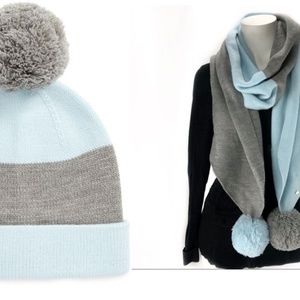 New Kate Spade Colorblock Beanie & Scarf